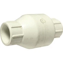 940327 Glue In-Line Spring Check Valve, 1" Nom., Slip x Slip, PVC Body, Domestic - Image 1 of 1