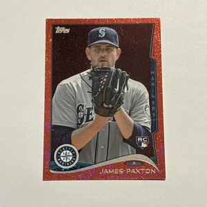 Tarjeta de novato James Paxton 2014 Topps lámina roja paralela #123 Seattle Mariners - Imagen 1 de 2