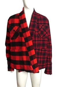 GREG LAUREN- 2022 Wool Flannel Fabric Block Coat, Size XL - Picture 1 of 5