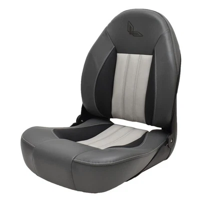 Asiento de pesca plegable Lowe Boat 2368986 | Temppress gris negro con logotipo Foto 1 de 4