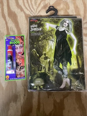 Fun World Tween Junior 女式 Night Zombie 手帕边缘礼服服装 0-9 — 第 1/4 张图片