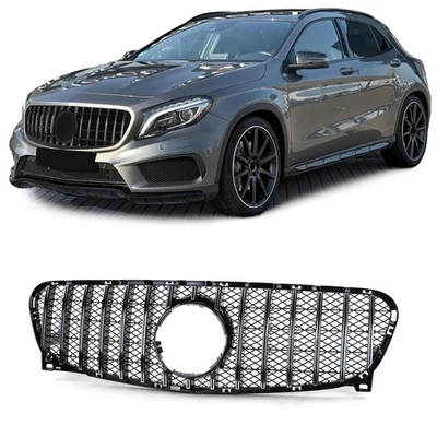 Sport Calandre Noir Brillant Chrome Convient pour Mercedes Gla X156 13-16 - Photo 1/4