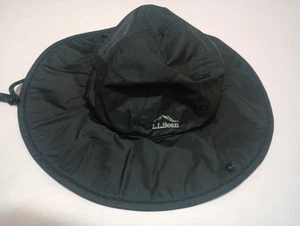 LL Bean Regenhut Trail Sun schwarz Nylon Druckknopf Tek Bucket Outdoor - Bild 1 von 7