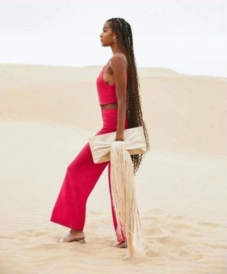 Cult Gaia Banu Mini Fringe Purse Clutch  Twist Front  - Image 1 of 4