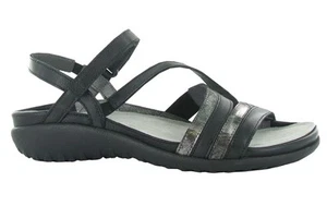 Naot Women's Toi Sandal Soft Black/Metallic Onyx - 11200-NRD, Sft Blk Lthr/Mtlc - Picture 1 of 1