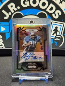 2023 Panini Prizm Football Silver Prizm Auto Billy Sims #95 Auto - Picture 1 of 2