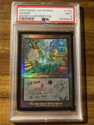 MTG✨SWAMP Retro Frame FOIL✨SLD - POST MALONE : The Lands PSA 9 Mint 2022 - Image 1 of 4