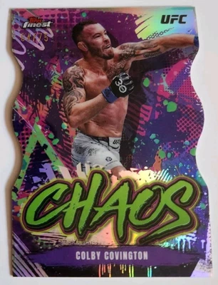 Colby Covington 2024 Topps Finest UFC Chaos Die-Cut Refractor SP 64/75 #CHA-4 - Image 1 of 2