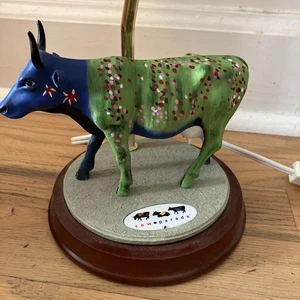 COW PARADE Accent Lamp & Shade #7202 Electric Westland Giftware 12" Tall - Picture 1 of 11