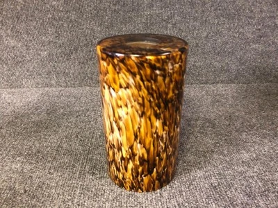 7.5" x 4" Tortoise Shell Tigers Eye Replasment Pendant Lamp Glass Shade - Image 1 of 4