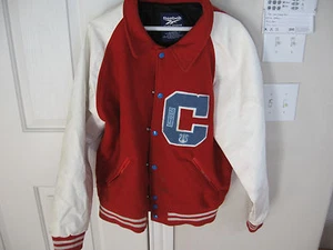 REEBOK BOY'S D. W. CARTER CHOIR LETTERMAN'S JACKET SIZE M RED/WHITE - Picture 1 of 4