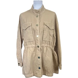 Chaqueta Utilitaria Habitual Mujer Talla Grande 1 X Algodón Cassidy Cordón Cintura Tostado - Imagen 1 de 6