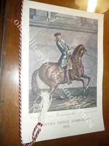 CALENDARIO CENTRO IPPICO LOMBARDO 1968 CON DEDICA PERFETTO - Picture 1 of 1