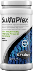 SEACHEM SULFAPLEX BACTERIAL FUNGAL FISH MEDICATION 100 GM   - Picture 1 of 4