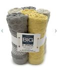 The Big One Washcloths Face Wash 6 pk Dahlia Collection 100% Cotton 12in X 12in