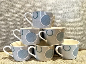 Set of 6 Mikasa Ultima+, PASTEL SKY Bone China coffee/tea cups,excel cond. - Picture 1 of 3