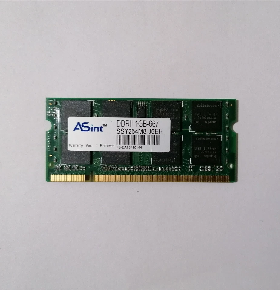 Ram 1GB DDR2 667MHz PC2-5300S SODIMM Laptop Memoria RAM IT Notebook - Immagine 1 di 1
