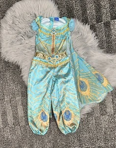 Disney Deluxe Aladdin Princess Jasmine Disguise Dress Costume size small 4-6T - Picture 1 of 3