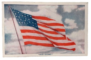 Vintage 1c Postkarte "Alter Ruhm" Versprechen an unsere Flagge unbesendet patriotisch - Bild 1 von 2
