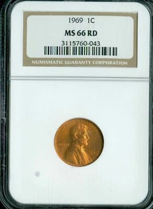 1968 S LINCOLN CENT NGC MS66 RED 2ND FINEST REGISTRY * - Picture 1 of 2