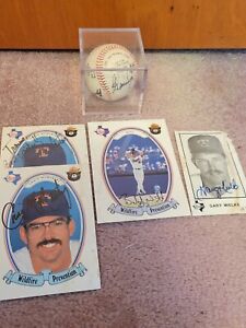 MLB Set of 1990 Texas Rangers Signed Photos and Baseball. Witt, Mielke, McMurtry