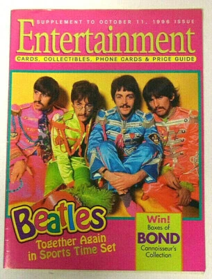 Tarjetas de entretenimiento coleccionables guía de precios octubre 1996 cubierta de los Beatles Foto 1 de 2