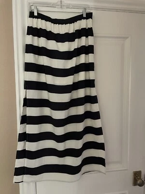 VINCE CAMUTO Striped Skirt Black/Ivory 8 - Image 1 of 4