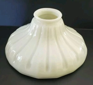 Antiguo colgante de vidrio clambroth lámpara colgante pantalla acanalada 7 1/4 pulgadas - Imagen 1 de 8