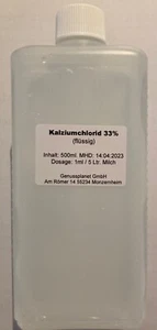 Calciumchlorid flüssig 500ml für Käseherstellung, Kalziumchlorid, Kalzium, Käse  - Bild 1 von 3