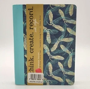 Markings C.R. Gibson Blue Small Paper Flex Premium Journal 252 Ruled Pgs Ribbon - Picture 1 of 10