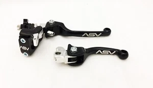 ASV F3 Front Brake Clutch Perch Levers Hot Start Black Kawasaki KX 250F KX 450F - Picture 1 of 4