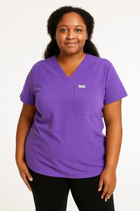 FIGS Catarina Scrub Top Purple Women's Size Small FW1000 - Picture 1 of 8