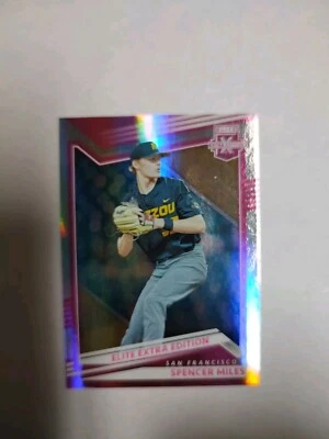 2022 Panini Elite Extra Edition - Pink #136 Spencer Miles (RC)(JGA) - Image 1 of 2
