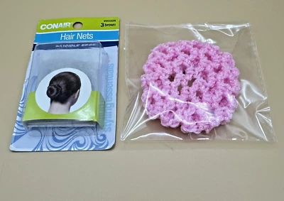 Conair Hair Nets Invisible Edge Brown & Pink Bun Cover Nets Ballet Dance 1 Count - Image 1 of 4