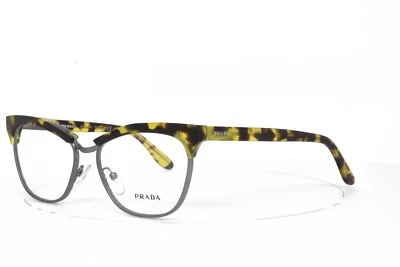 PRADA JOURNAL Eyeglasses Brown Havana & Matte Silver frame 14S UBN 53-16-140 - Image 1 of 4