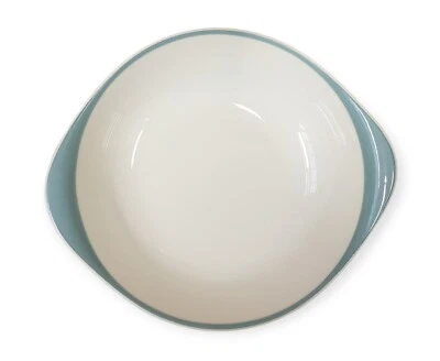 Plato para servir porcelana Royal Doulton England Vista vintage marfil y azul Foto 1 de 2