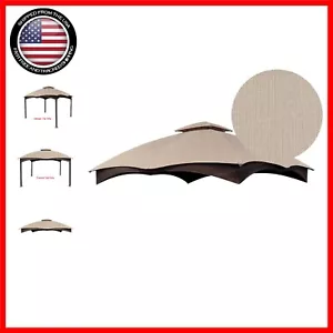 Fire-Retardant Beige Canopy for Lowe's Gazebo Model GF-12S004BTO - OEM Quality - Picture 1 of 6
