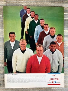 Jantzen Cardigan V-Neck Pullover Sweater Frank Gifford 1964 Vintage Print Ad - Picture 1 of 1