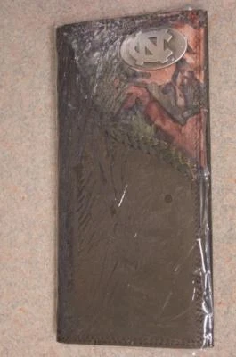 ZEP-PRO North Carolina Tar Heels roper Leather Fence Row Camo Wallet ONLY NO BOX - Image 1 of 4