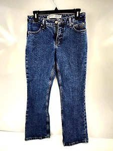 Harley Davidson Womens Jeans Sz4P Bootcut Multi HD Logos Embroidered Pockets  - Picture 1 of 9