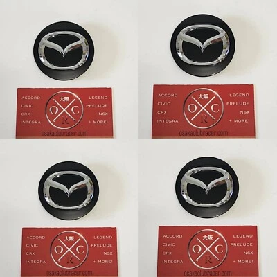 Juego de 4 tapas centrales de rueda originales OEM 2013-2024 CX-3 CX-5 CX-9 Mazda KD51-37-190 Foto 1 de 4