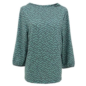 STREET ONE Damen 3/4 Ärmel Pullover Pulli Shirt türkis grau bedruckt 28319 - Picture 1 of 2