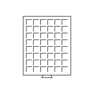 BANDEJA para monedas con 48 divisiones cuadradas de 30X30mm.Tapa e interior. - Imagen 1 de 1