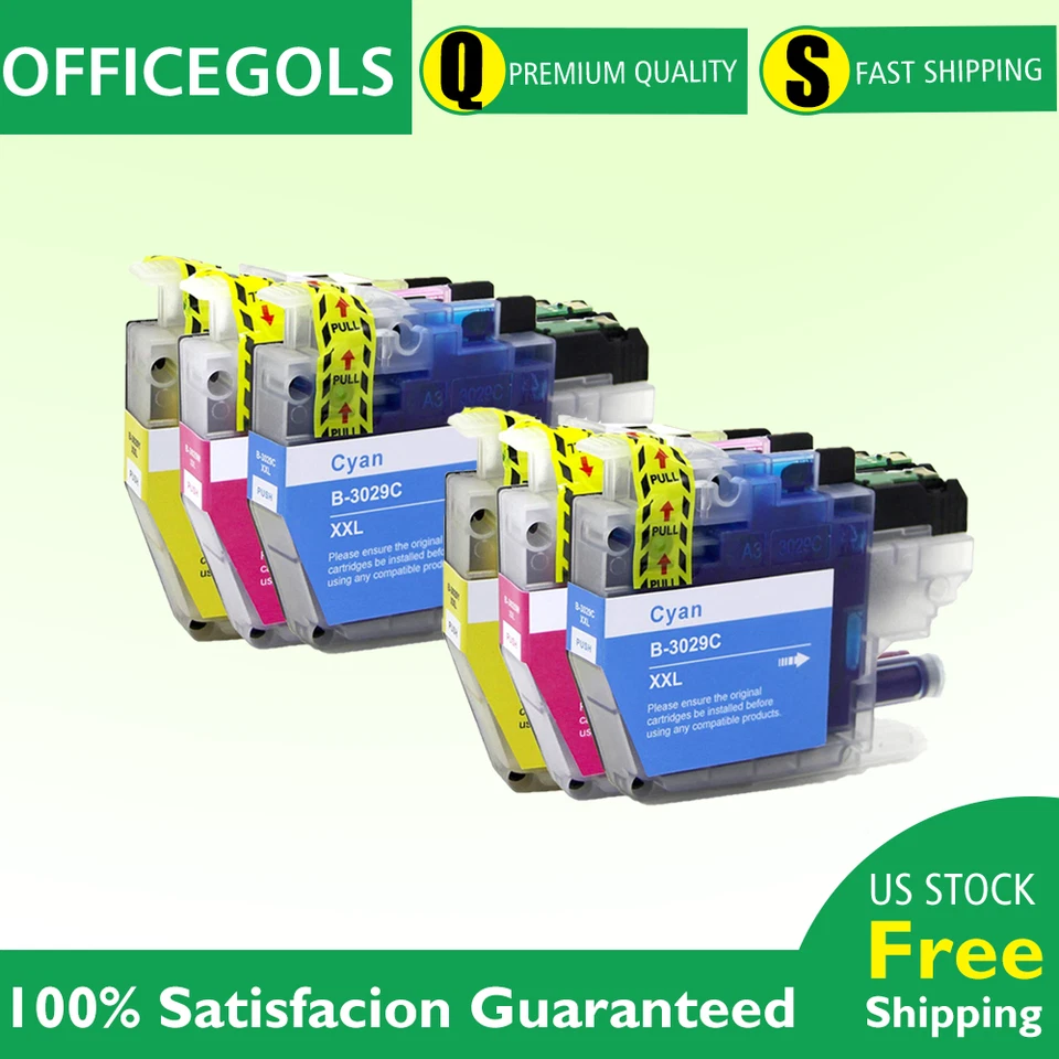 6 Pack LC3029XXL Color Set for Brother MFC-J5830DW MFC-J5930DW MFC-J6935DW​ - Image 1 of 1