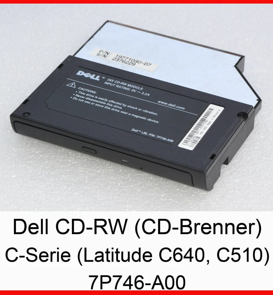 DELL CD-R / CD-RW LATITUDE C500 C600 C510 C540 C640 CP CPT CPX CS 49MDE-A01 #D13 - Bild 1 von 1