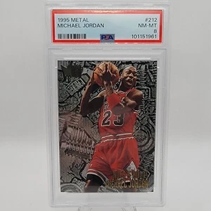1995 Metal Michael Jordan Nuts and Bolts #212 PSA 8 NM-MT FRESH GRADE QR CODE - Picture 1 of 4