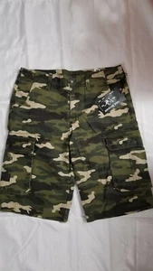 NUEVO PANTALÓN CORTO CARGO CAMUFLAJE TRUE RELIGION HOMBRE TALLA CINTURA 30" - Imagen 1 de 3
