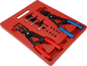 2PC 10" Circlip Plier Set Heavy Duty Internal and External Snap Ring Pliers Kit - Afbeelding 1 van 9