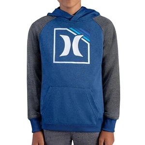 NEW Boy's Hurley Blue Pullover Active Hoodie XLarge 18 - 20 with H20DRI Wicking - Picture 1 of 12