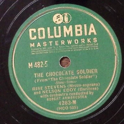 RISE STEVENS/NELSON EDDY FORGIVE / THE CHOCOLATE SOLDIER COLUMBIA 78 RPM 149 - Image 1 of 3